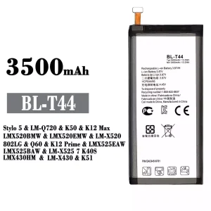 Battery BL-T44 for LG Stylo 5 / K50 / K12 Max /Q60 / K12 Prime /LK51