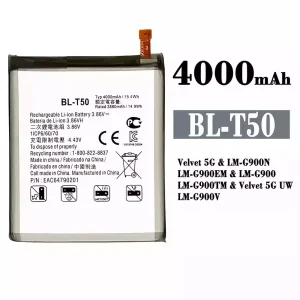 Battery BL-T50 for LG Velvet 5G