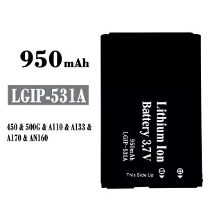 Battery LGIP-531A for LG 450/500G/A110/A133/A170/AN160
