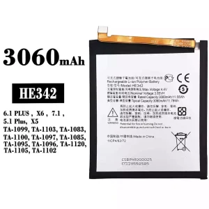 Battery HE342 for Nokia 6.1 PLUS / 7.1 / 5.1 Plus /X5/X6
