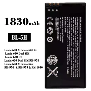 Battery BL-5H for Nokia Lumia 630 / Lumia 638 / Lumia 635 / RM-974 / RM-975 / RM-1010