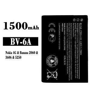 Battery BV-6A for Nokia Banana 2060 / 3606 / 5250