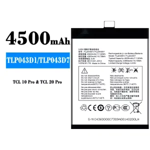 Battery TLP043D1/TLP043D7 for Alcatel TCL 10 Plus/TCL 20 Plus/TCL 10 pro/TCL 20 pro