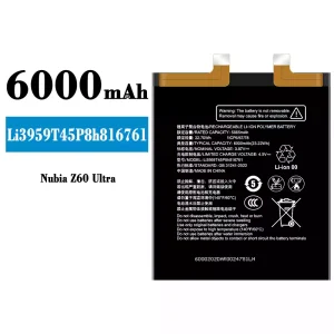 Battery Li3959T45P8h816761 for Nubia Z60 Ultra
