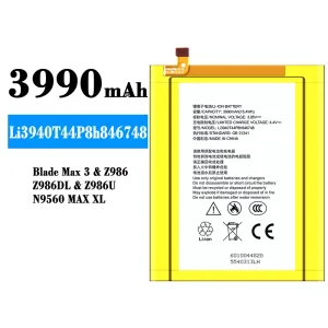 Battery Li3940T44P8h846748 for ZTE Blade Max 3
