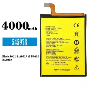 Battery 545978 for ZTE Blade A601/A601N/BA601/BA601N