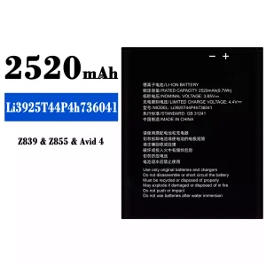 Battery Li3925T44P4h736041 for ZTE Z839/Z855/Avid 4