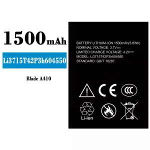 Battery Li3715T42P3h604550 for ZTE Blade A410
