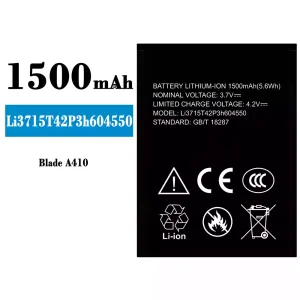 Battery Li3816T43P4h604550 for ZTE Blade A410