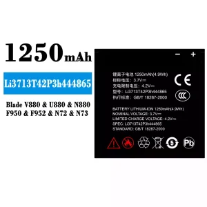 Battery Li3713T42P3h444865 for ZTE Blade V880/U880/N880/F950/F952/N72/N73