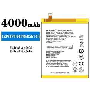 Battery Li3939T44P8h856743 for ZTE Blade A6/A3