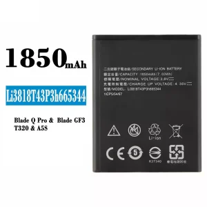Battery Li3818T43P3h665344 for ZTE Blade Q Pro/Blade GF3/T320/A5S
