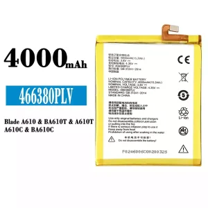Battery 466380PLV for ZTE Blade A610/BA610T/A610T/A610C/BA610C