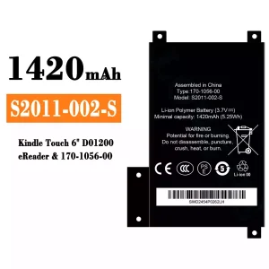 Battery S2011-002-S for Amazon Kindle touch 6" D01200 eReader/170-1056-00