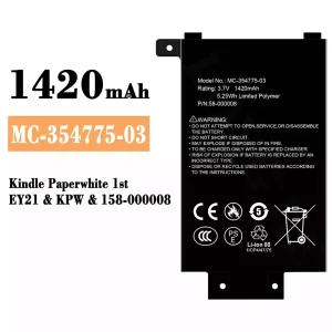 Battery MC-354775-03 for Amazon Kindle Paperwhite 1st /158-000008
