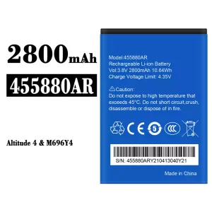 Battery 455880AR for YES Altitude 4