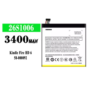 Battery 26S1006 for Amazon Kindle Fire HD 6/58-000092