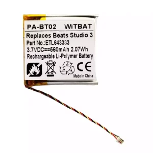 New Headphone battery for Beats Solo Pro Wireless,Studio 2 B0500,Studio 2.0,Studio 3.0,SDHP-P1401