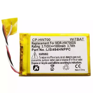 New Headphone battery for Sony LIS1494HNPPC,US503759