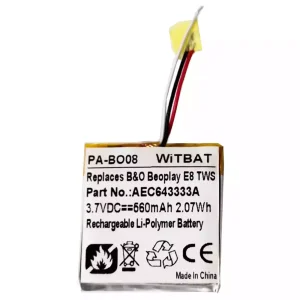 New Headphone battery for B&O B'eoplay E8, Be'oplay E8 TWS Case,AEC643333A