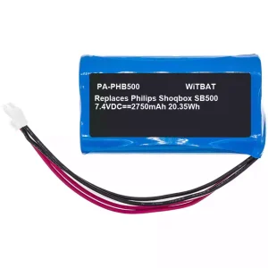 New Bluetooth speaker battery for Philips ShoqBox SB500